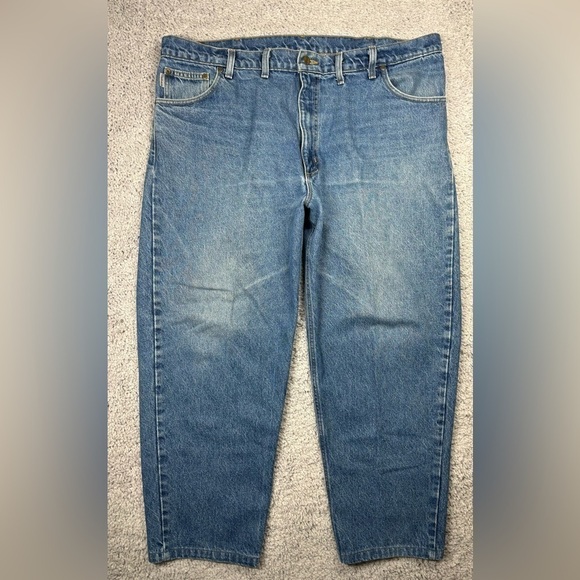 Carhartt Jeans Mens 44 x 28 Straight Leg Relaxed Fit Vintage Style B460 DPS Work - Picture 1 of 3